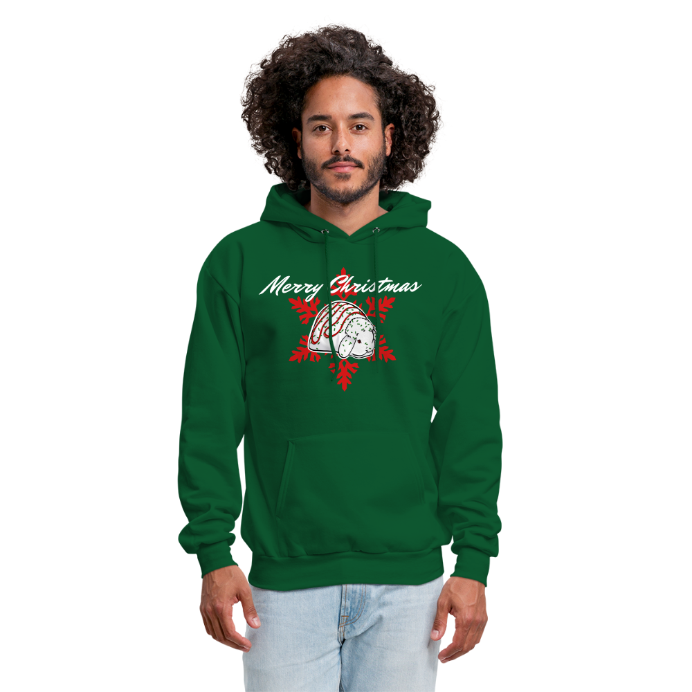 Christmas Mini Lop Men's Hoodie - forest green