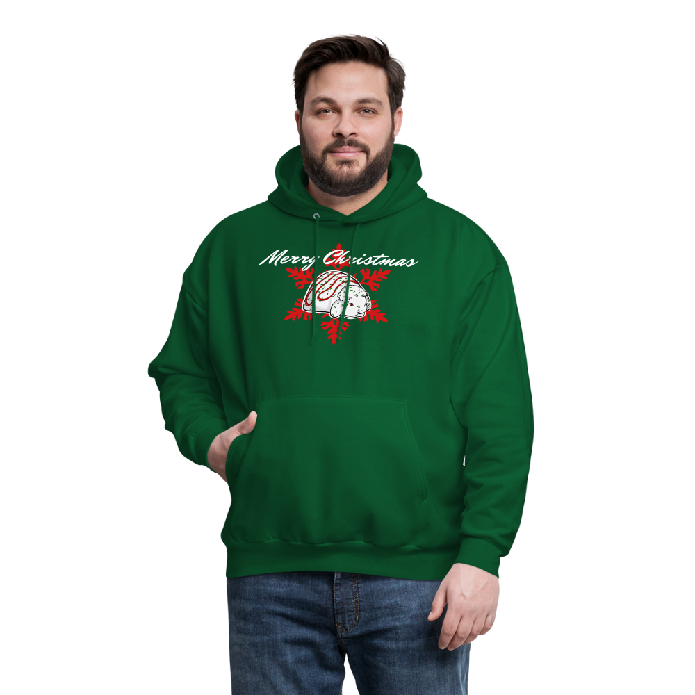 Christmas Mini Lop Men's Hoodie - forest green