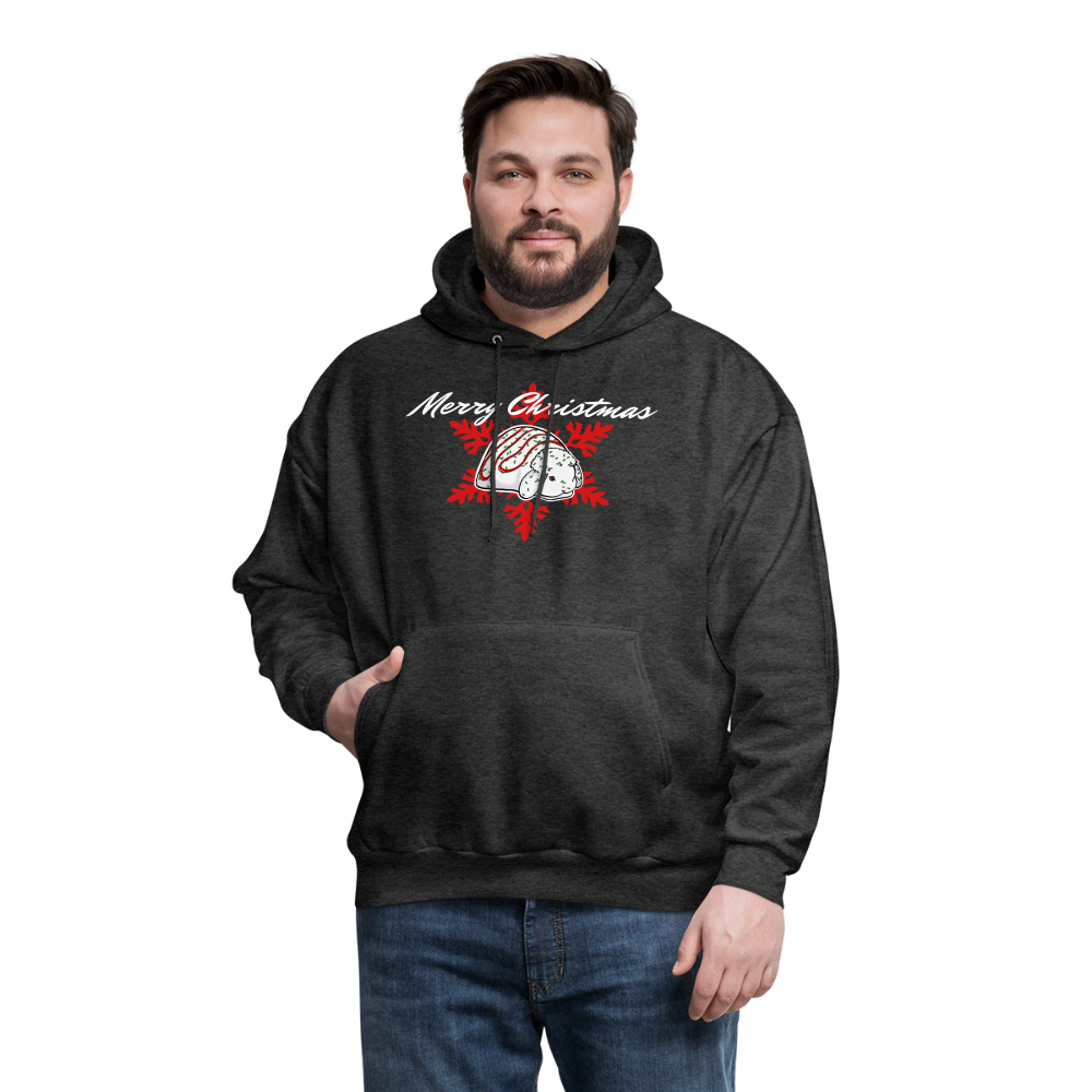 Christmas Mini Lop Men's Hoodie - charcoal grey