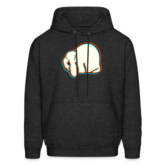 3D Mini Lop Men's Hoodie - charcoal grey