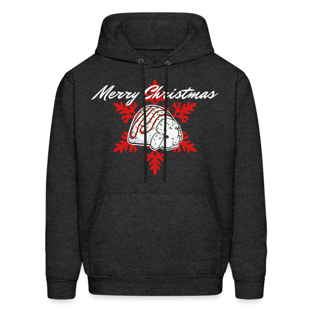 Christmas Mini Lop Men's Hoodie - charcoal grey