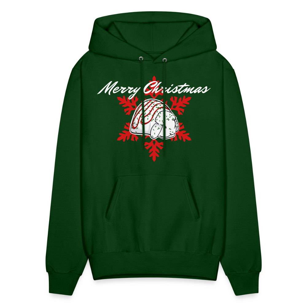 Christmas Mini Lop Men's Hoodie - forest green