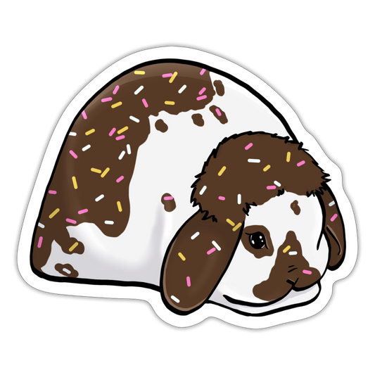 Chocolate Sprinkle Mini Lop Sticker - white matte