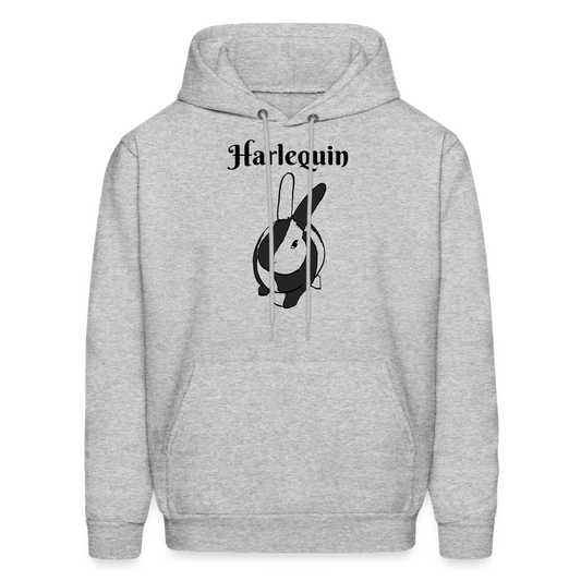 Black Harlequin Hanes Hooodie - heather gray