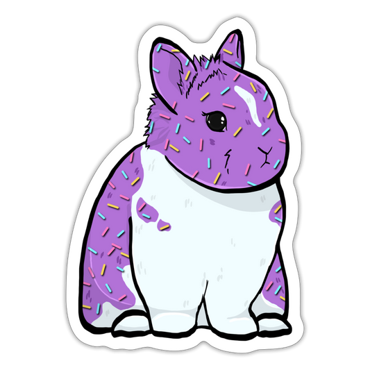 Purple Speinkle Netherland Dwarf Sticker - white matte