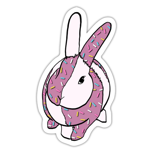 Pink Sprinkle Harlequin Sticker - white matte