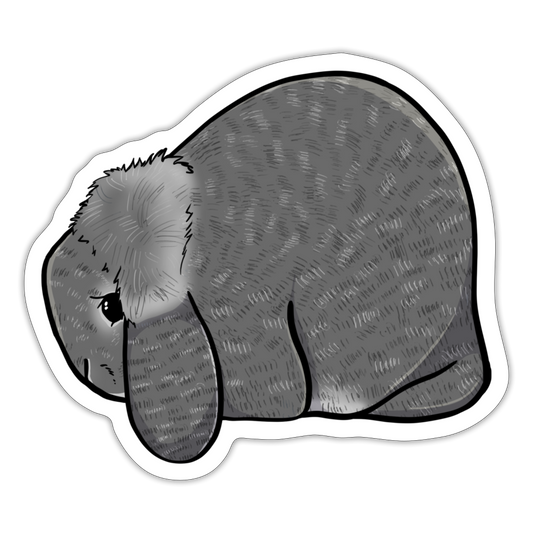 Chinchilla Side Mini Lop Sticker - white matte